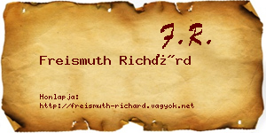 Freismuth Richárd névjegykártya