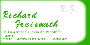 richard freismuth business card
